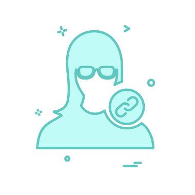 Avatar kadın simge tasarım vektörü