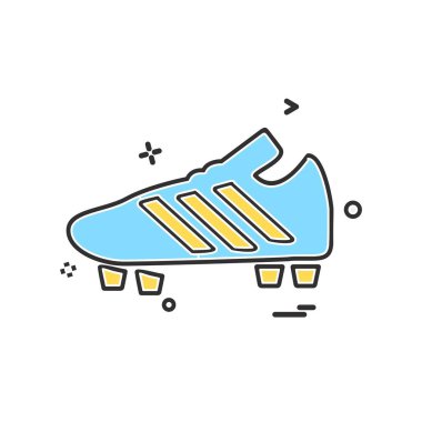 Futbol ayakkabıları simge tasarlamak vektör 