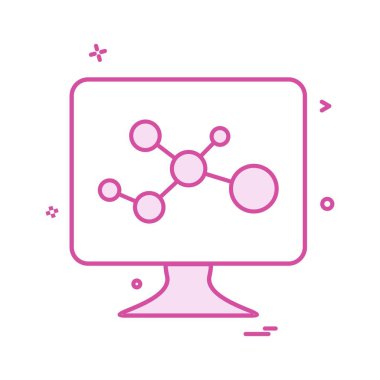 LCD ekran molekülleri simge vektör