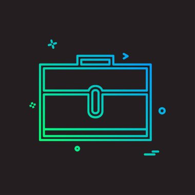 Evrak Çantası'nı simge tasarlamak vektör 