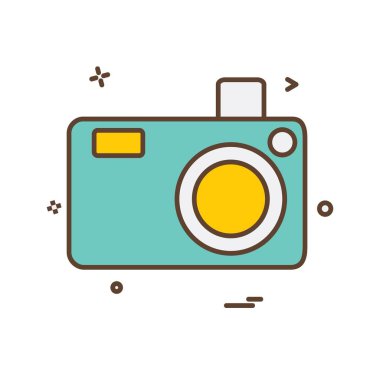 Kamera simgesi tasarım vektörü