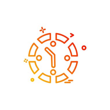 saat düz ikon vektör illüstrasyonu 