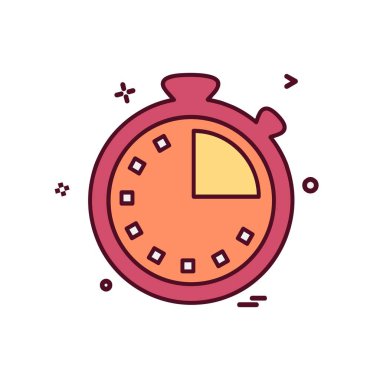 Saat simgesi tasarım vektörü