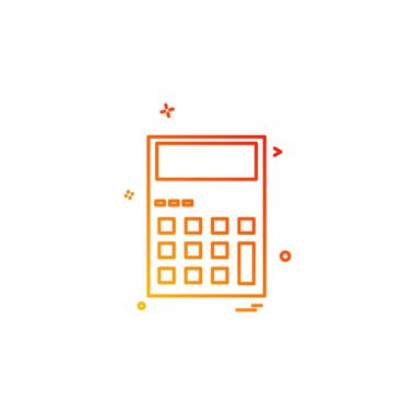 Hesap makinesi simgesi tasarım vektörü 