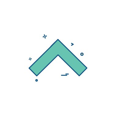 Yukarı ok simgesi tasarım vektörü 