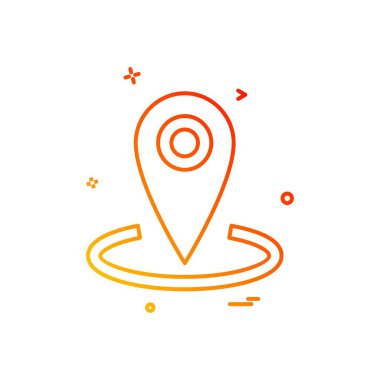 Gezinti simgesi tasarım, renkli vektör çizim