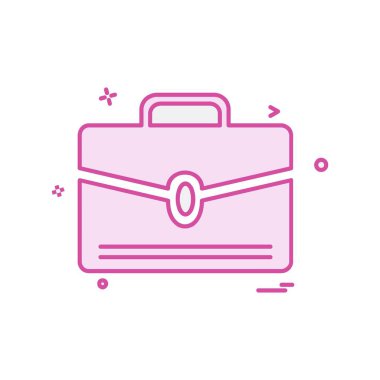 Çanta simgesi tasarım vektörü