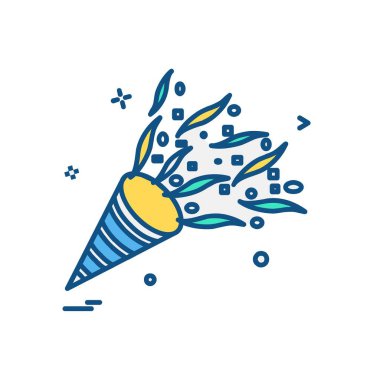 Kutlamalar simge tasarım vektörü