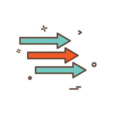 Sağ ok simge tasarlamak vektör