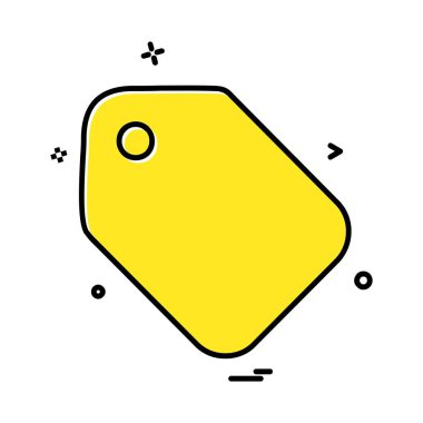 Etiket simgesi tasarım vektörü 