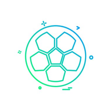 Futbol ikonu tasarım vektörü