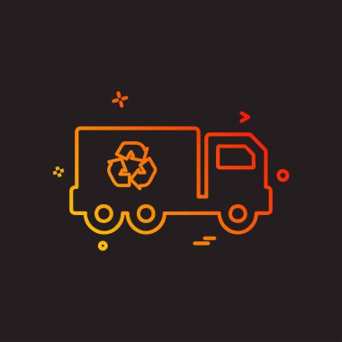 Kamyon simgesi tasarım vektörü