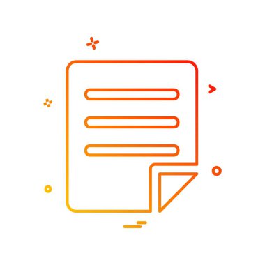 Dosya simgesi tasarım vektörü