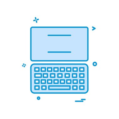 Dizüstü bilgisayar simgesi tasarım vektörü