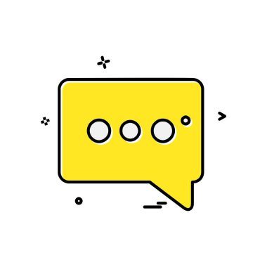 İleti simgesi tasarım vektörü