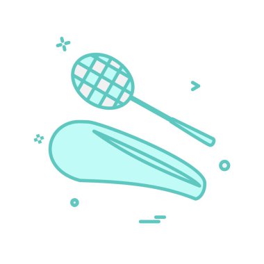 Badminton simge tasarlamak vektör