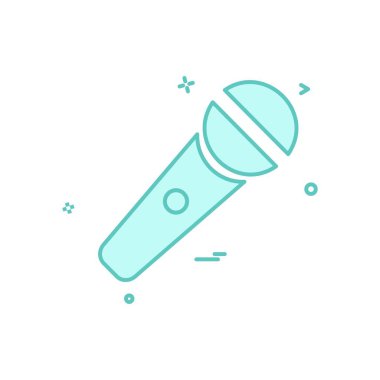 Mikrofon simgesi tasarım vektörü