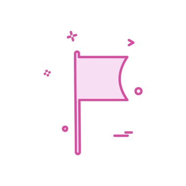 Bayrak simgesi tasarım vektörü