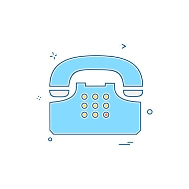 Telefon simgesi tasarım vektörü 