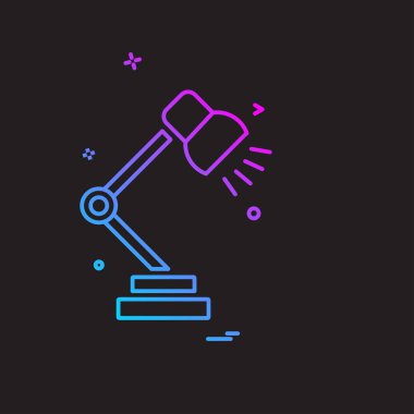 Masa lambası simge tasarlamak vektör 