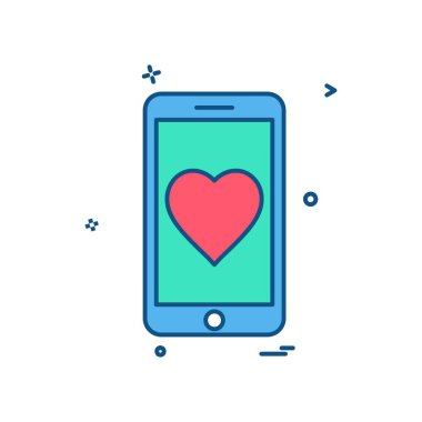 Mobil simge tasarım vektörü