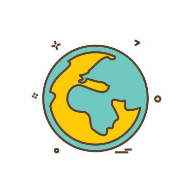 Küre simge tasarlamak vektör