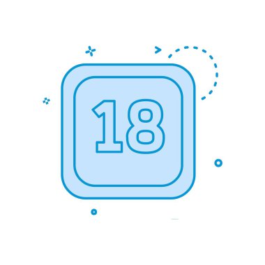 18 tarihi takvim simge tasarlamak vektör