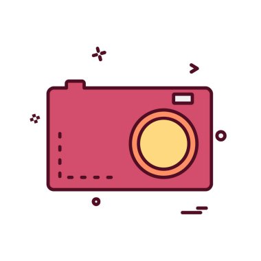 Kamera simgesi tasarım vektörü