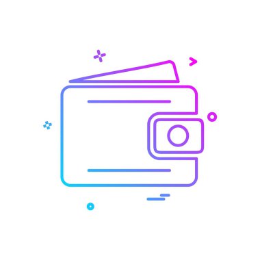 m-cüzdan simgesi tasarım, vektör çizim