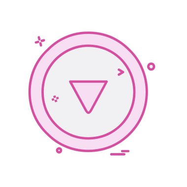 Aşağı ok simgesi tasarım vektörü