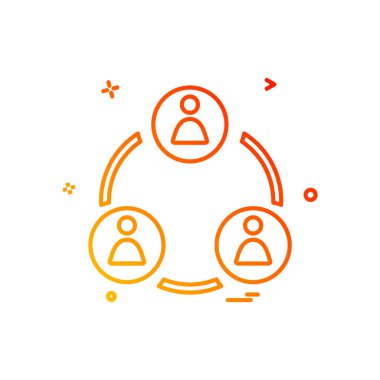 Grup avatar simge tasarlamak vektör