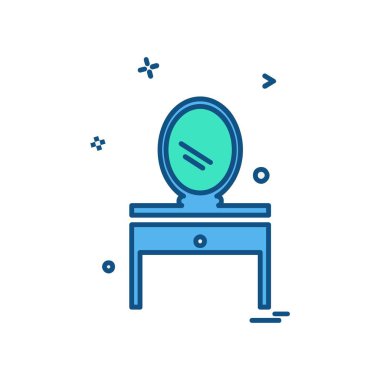 Giyinme tablosu simgesi tasarım vektörü