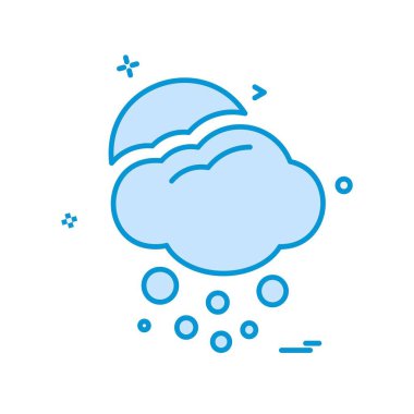 Bulut simgesi tasarım, renkli vektör çizim