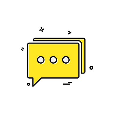 İleti simgesi tasarım vektörü