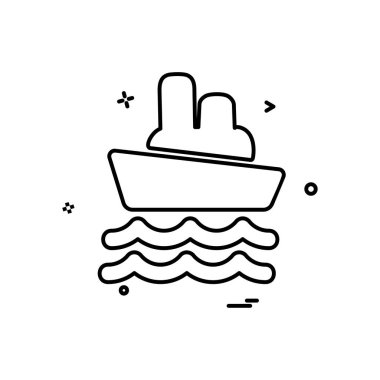 Gemi simge tasarlamak vektör