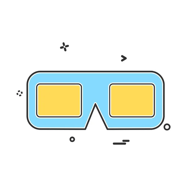 Icono Gafas Vector Diseño — Archivo Imágenes Vectoriales