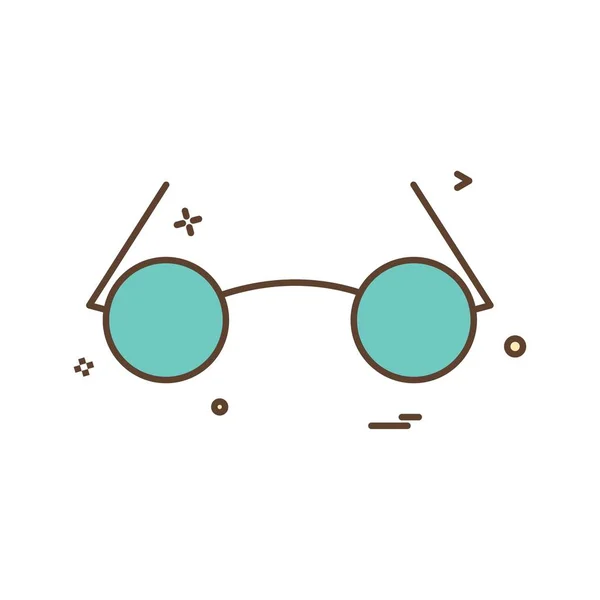 Icono Gafas Diseño Vectorial — Vector de stock