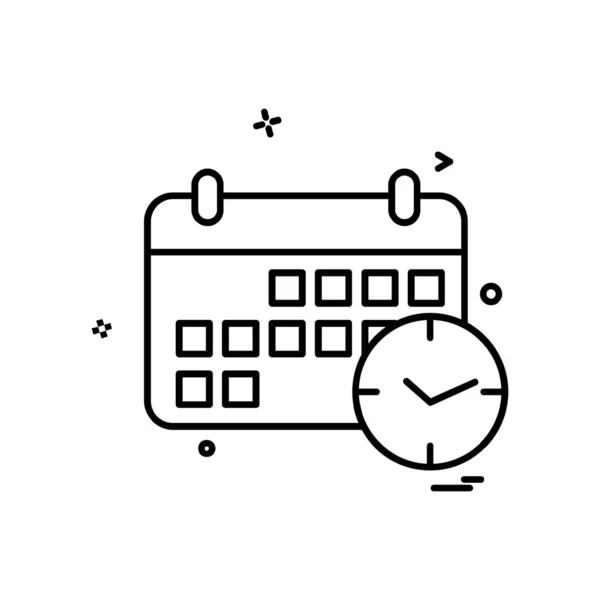 Vektor Návrhu Ikon Kalendáře — Stockový vektor