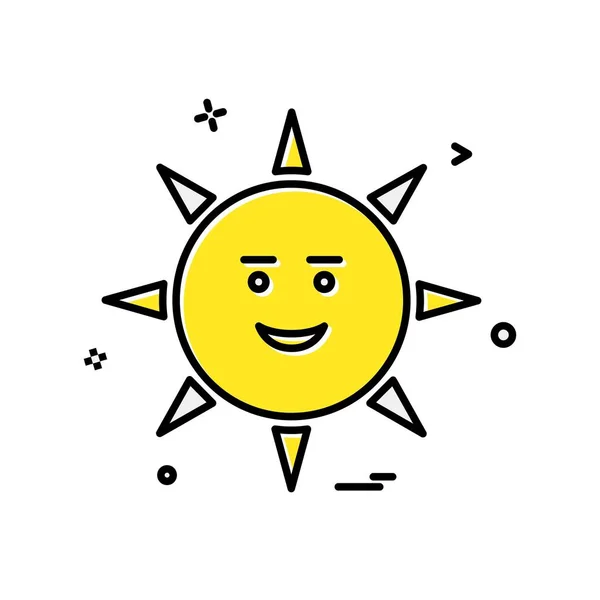 Sun Icon Design Vector — Stock Vector