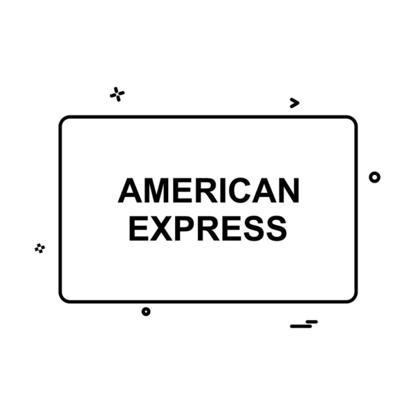 American Express Icono Tarjeta Vector Diseño — Vector de stock