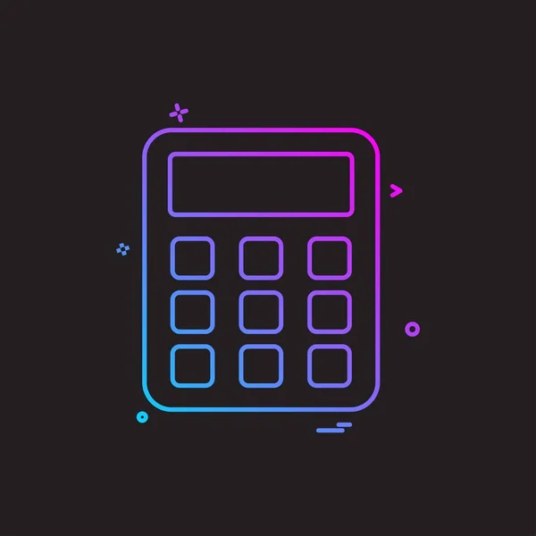 Calculadora Icono Diseño Vector — Vector de stock