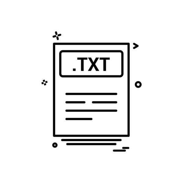 ファイル ファイルの Txt アイコン ベクトルのデザイン — ストックベクタ