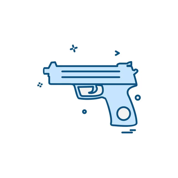 Pistool Pictogram Ontwerp Vector — Stockvector