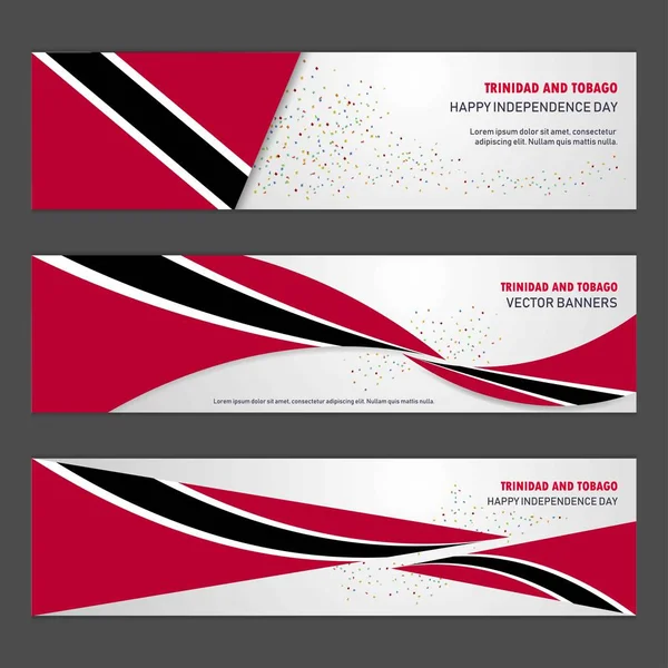 Trinidad Tobago Függetlenség Napja Absztrakt Háttér Design Banner Szórólap Képeslap — Stock Vector