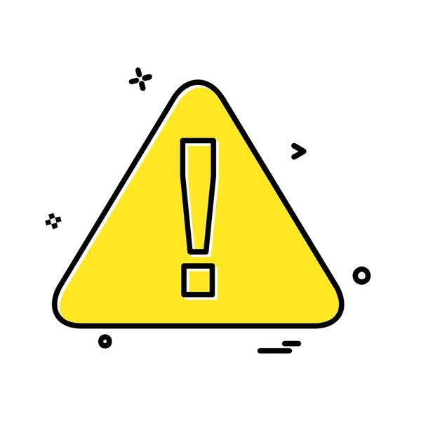 Caution Icon Design Vector — Stock Vector