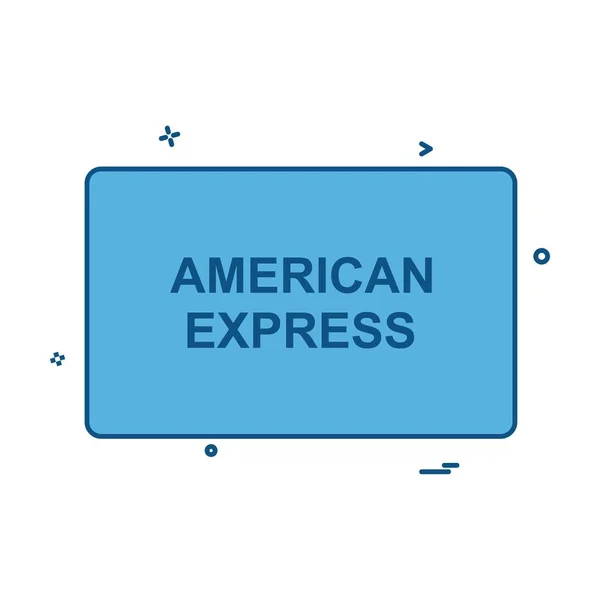 American Express Card Ikona Projekt Wektor — Wektor stockowy
