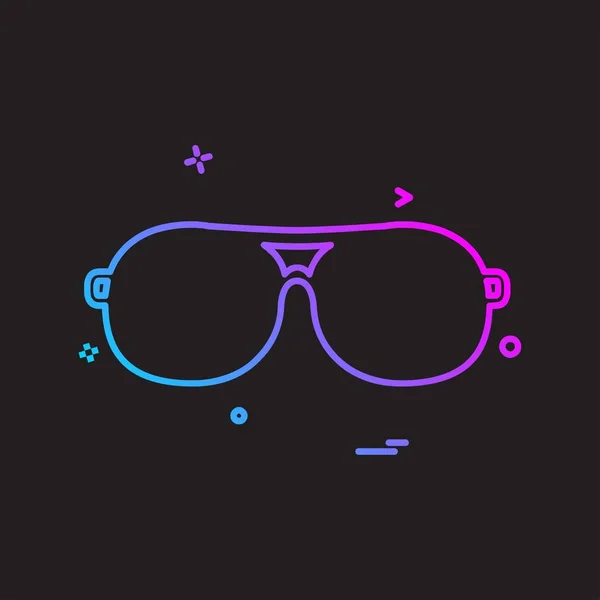 Icono Gafas Vector Diseño — Archivo Imágenes Vectoriales