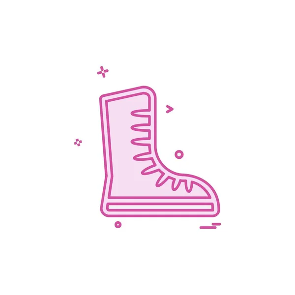 Zapatos Icono Diseño Vector — Vector de stock