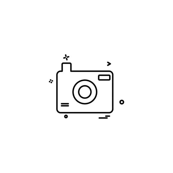 Camera Icon Design Vector — Stock Vector