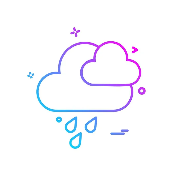 Wolke Icon Design Bunte Vektorillustration — Stockvektor